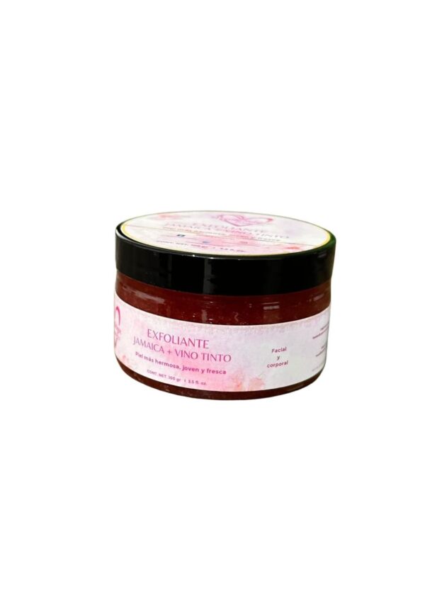 EXFOLIANTE DE VINO TINTO Y JAMAICA